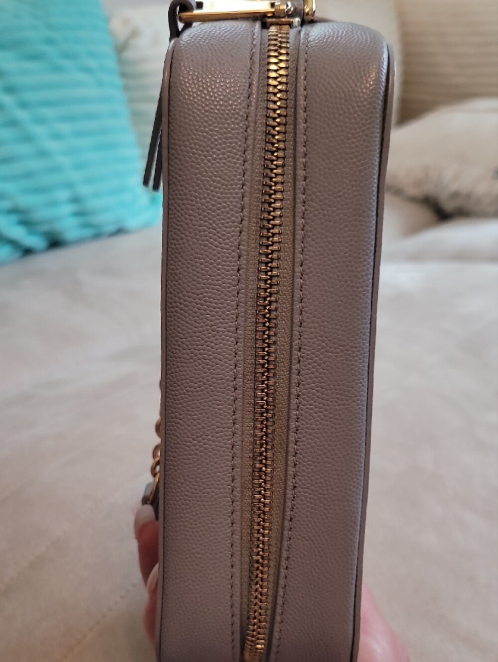 Furla Brava Mini Crossbody Bag In Bluish Purple EUC - Picture 6 of 15